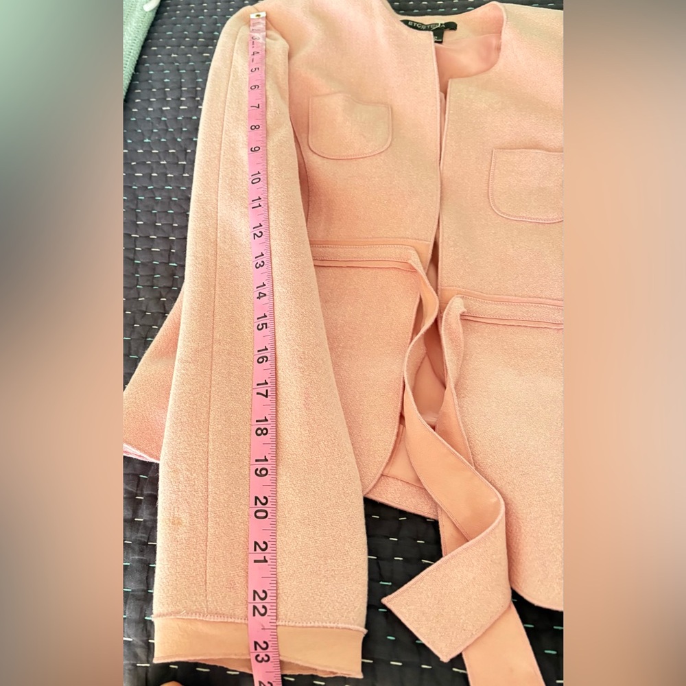 🌸 Pink Tie-Front Etctera Blazer – Size 6 – Feminine Belted Waist, Fully Lined - Picture 10 of 12